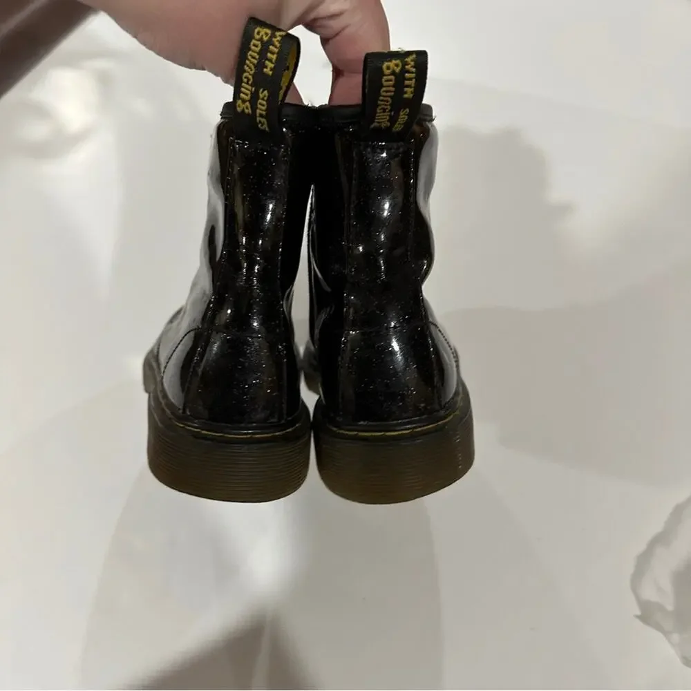 Doc Marten 1460 Black‎ Glitter Lace Up Boots Size 4